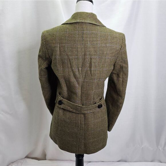 Ann Freedberg Tan Houndstooth Double Breasted Jacket Size P (XS) - Picture 7 of 11